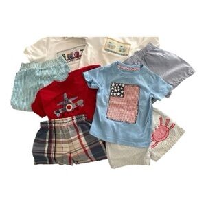Bundle of Boys Short Sets, 4 T-Shirts & 4 Shorts, Sizes